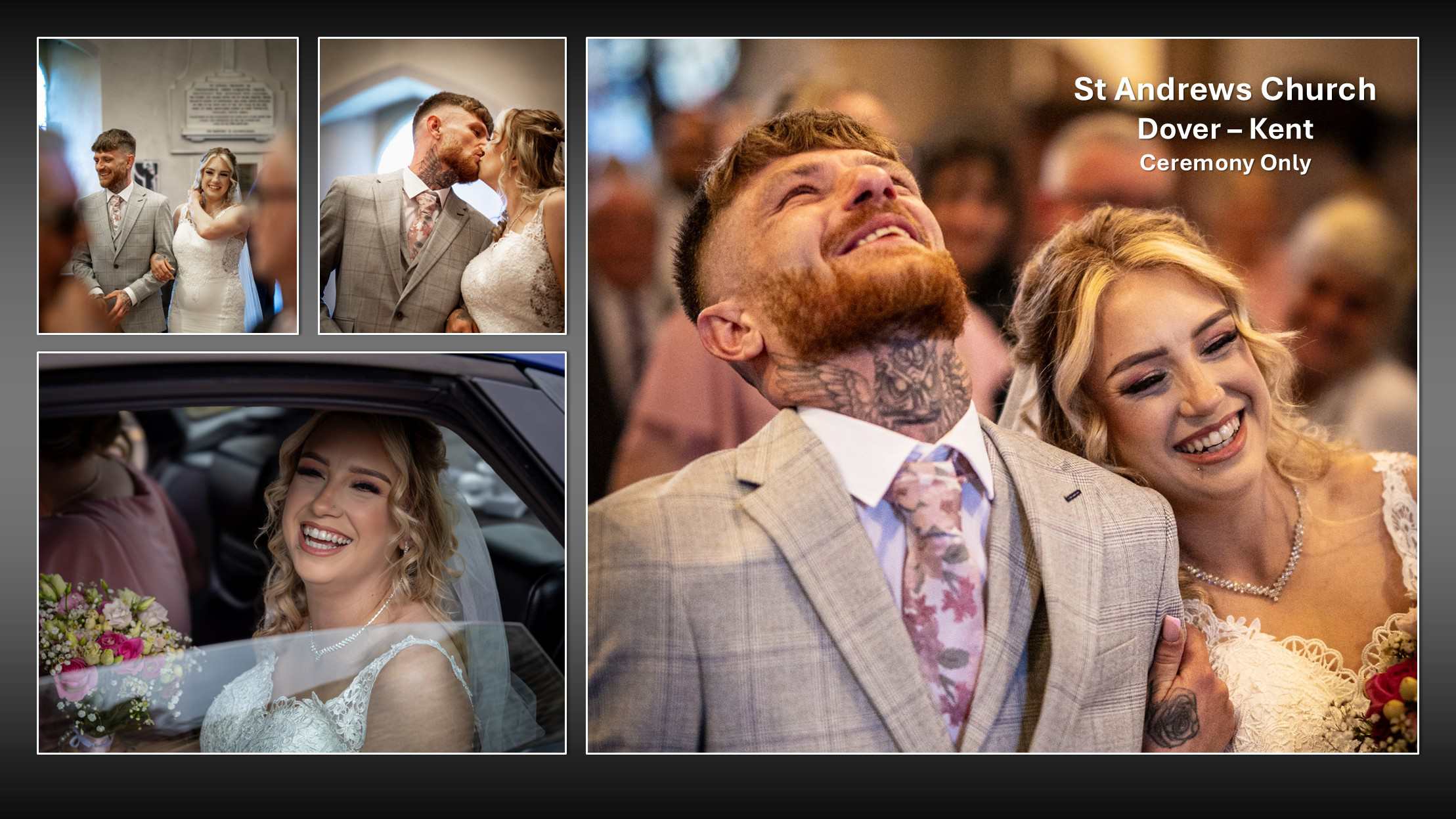 Bride and groom inside St Andrews Church